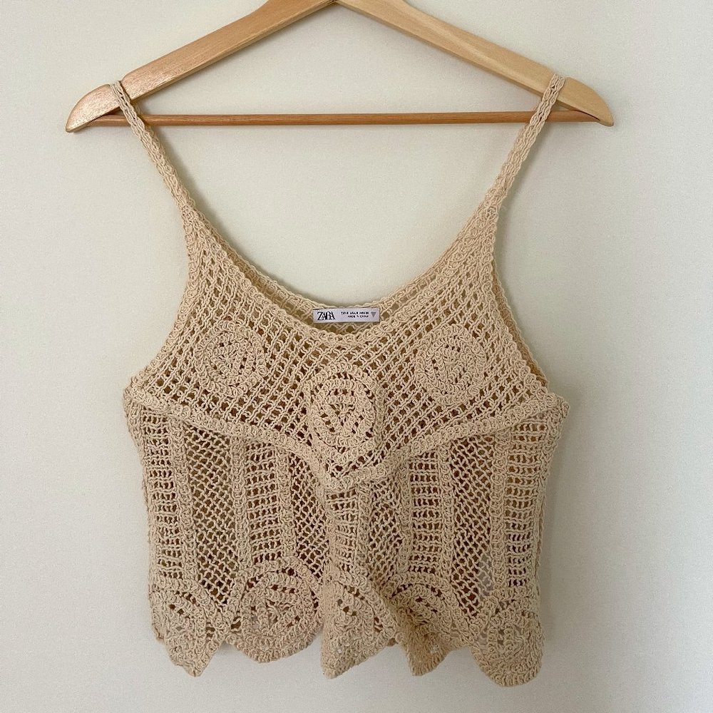 Zara Crochet Crop Top (Size S)